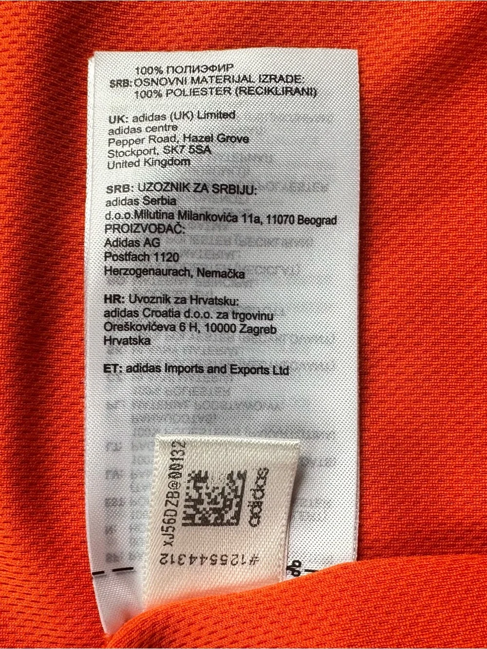 ADIDAS Men's Orange Polo Golf Shirt  Performance Short Sleeve XL